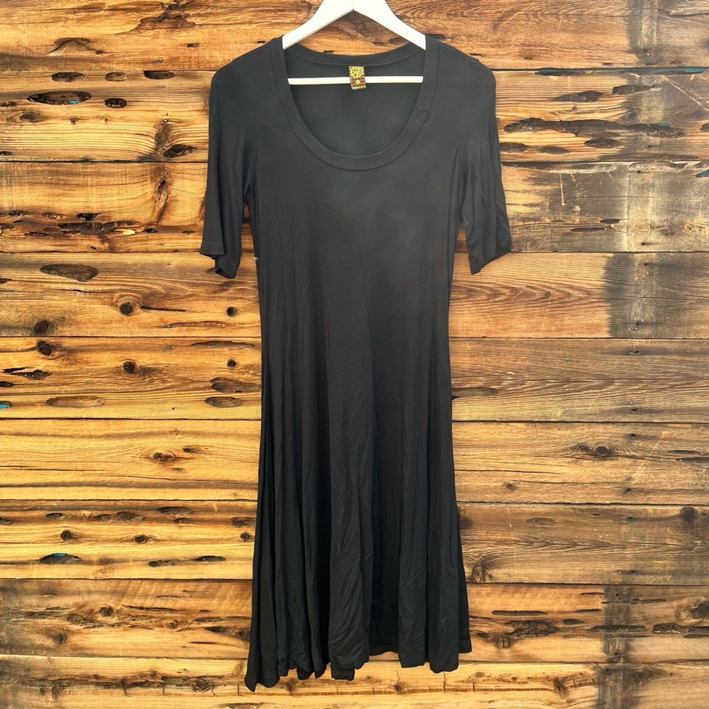 247 COMFORT | Black Short Sleeve Dress L
